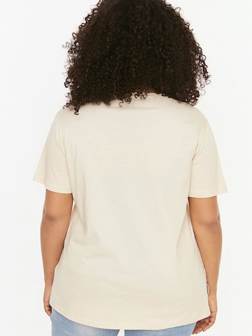 T-shirt Trendyol Curve en beige