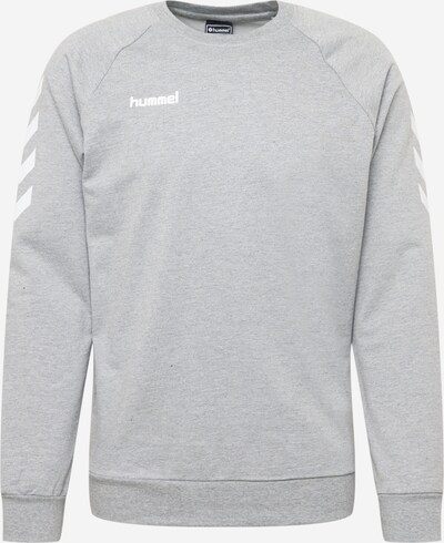 Hummel Спортивный свитшот в Серый меланж / Белый, Обзор товара