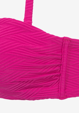 SUNSEEKER Bandeau Bikini Top in Pink