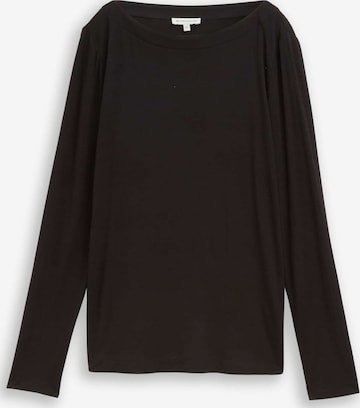 TOM TAILOR Shirt in Black: front