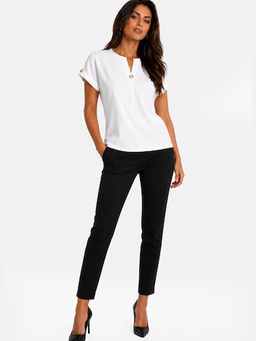 REGINA FASHION Blúzka 'Blouse with button' - Biela