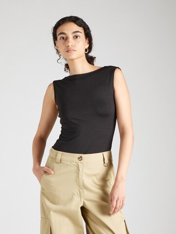 WEEKDAY Top 'Alba' in Black: front