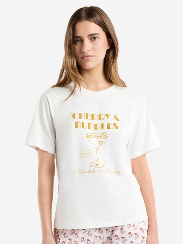 ETAM Pajama Shirt 'Ginger' in White