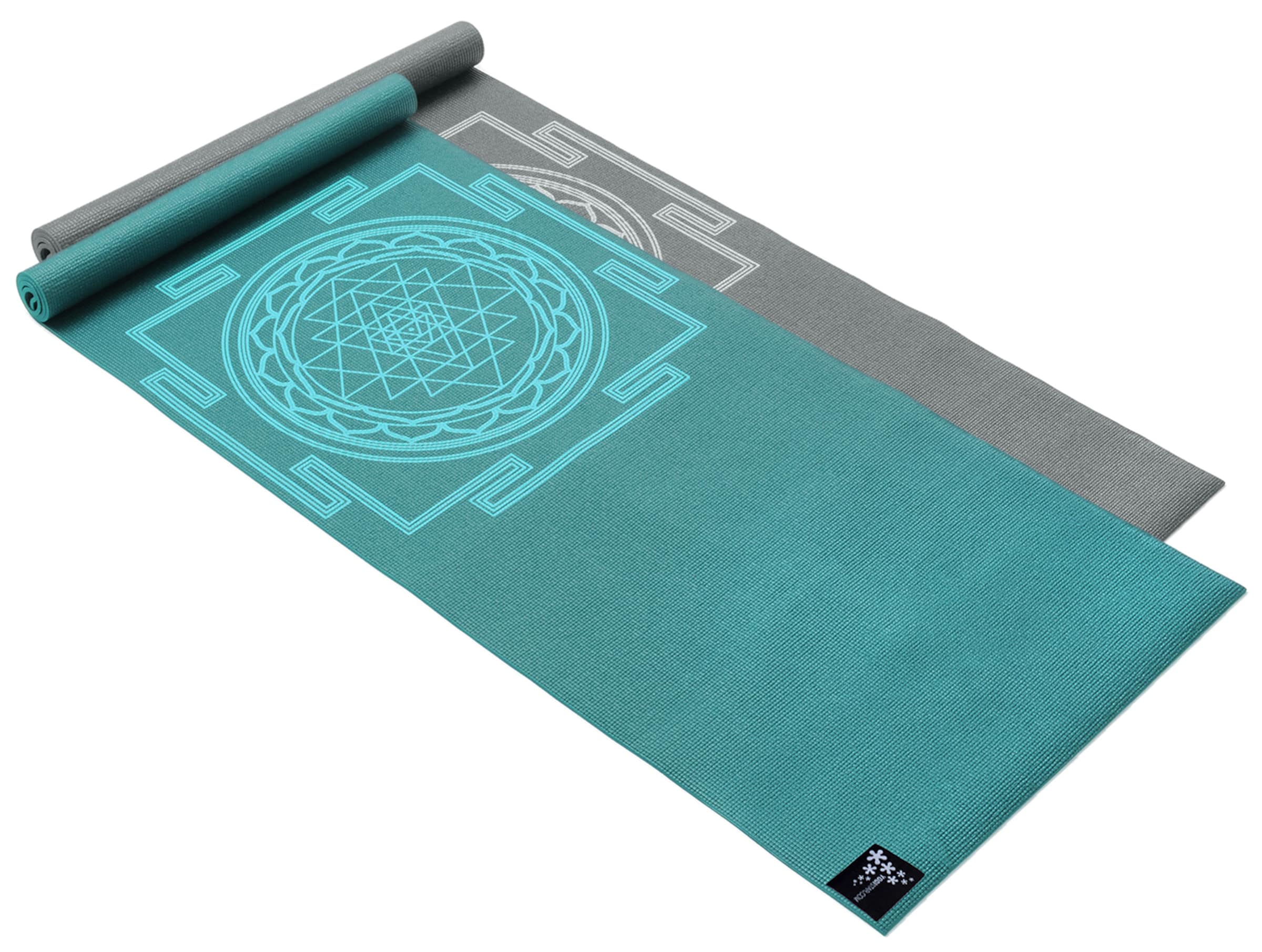 YOGISTAR.COM Yogamatte 'Basic Sri Yantra' in Grau