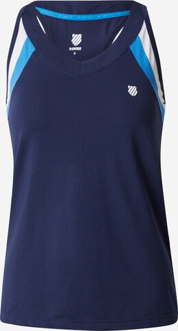 K-Swiss Performance Sporttop in Blauw: voorkant