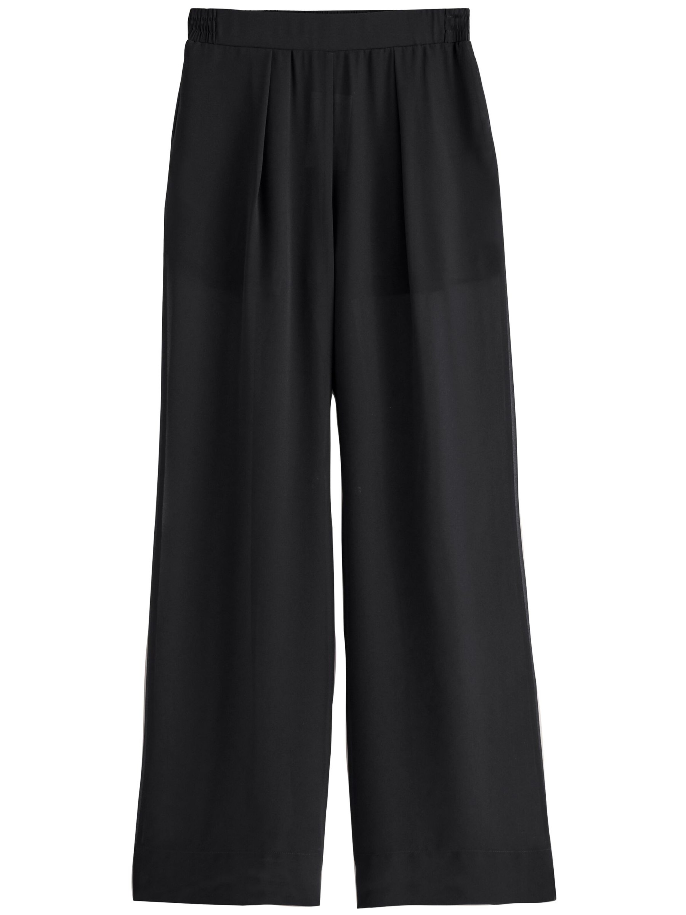 Next Pleat-Front Pants in Black: front
