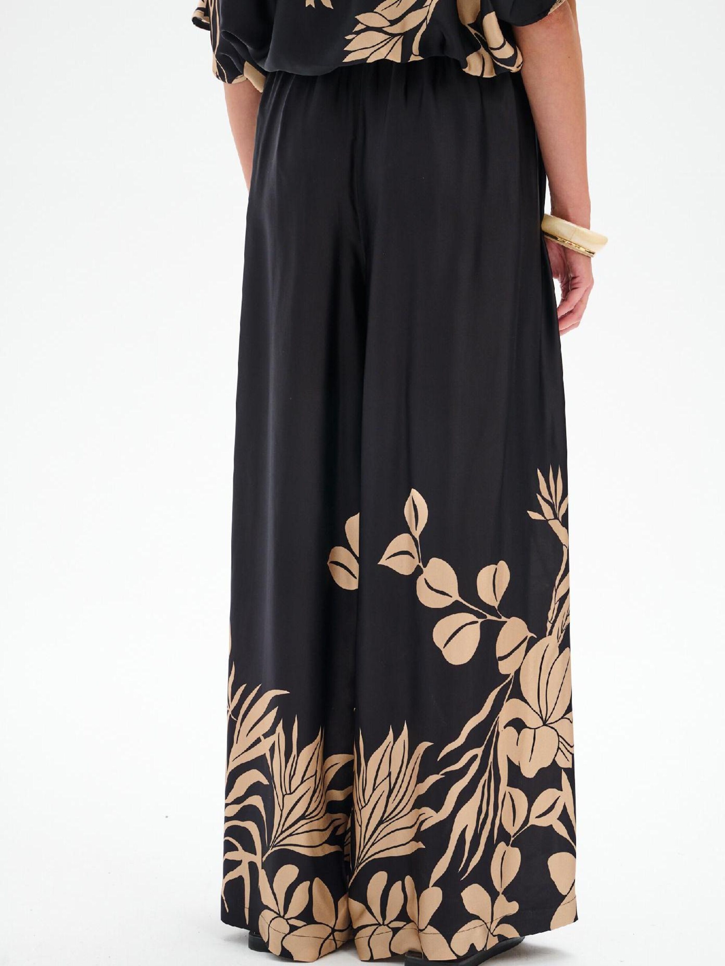 Blue Shadow Wide Leg Hose 'Bardo'‌‌ in Schwarz
