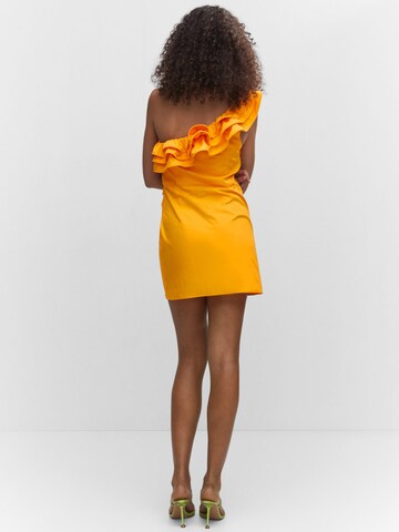 MANGO Cocktail Dress 'Honey' in Orange