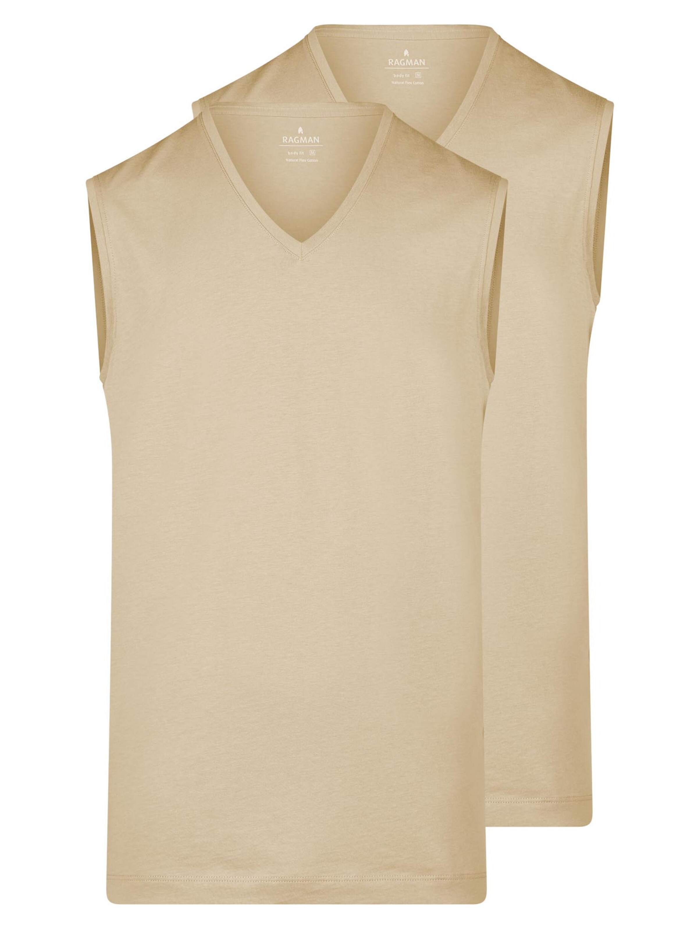 Ragman Undershirt 'Basic' in Beige: front