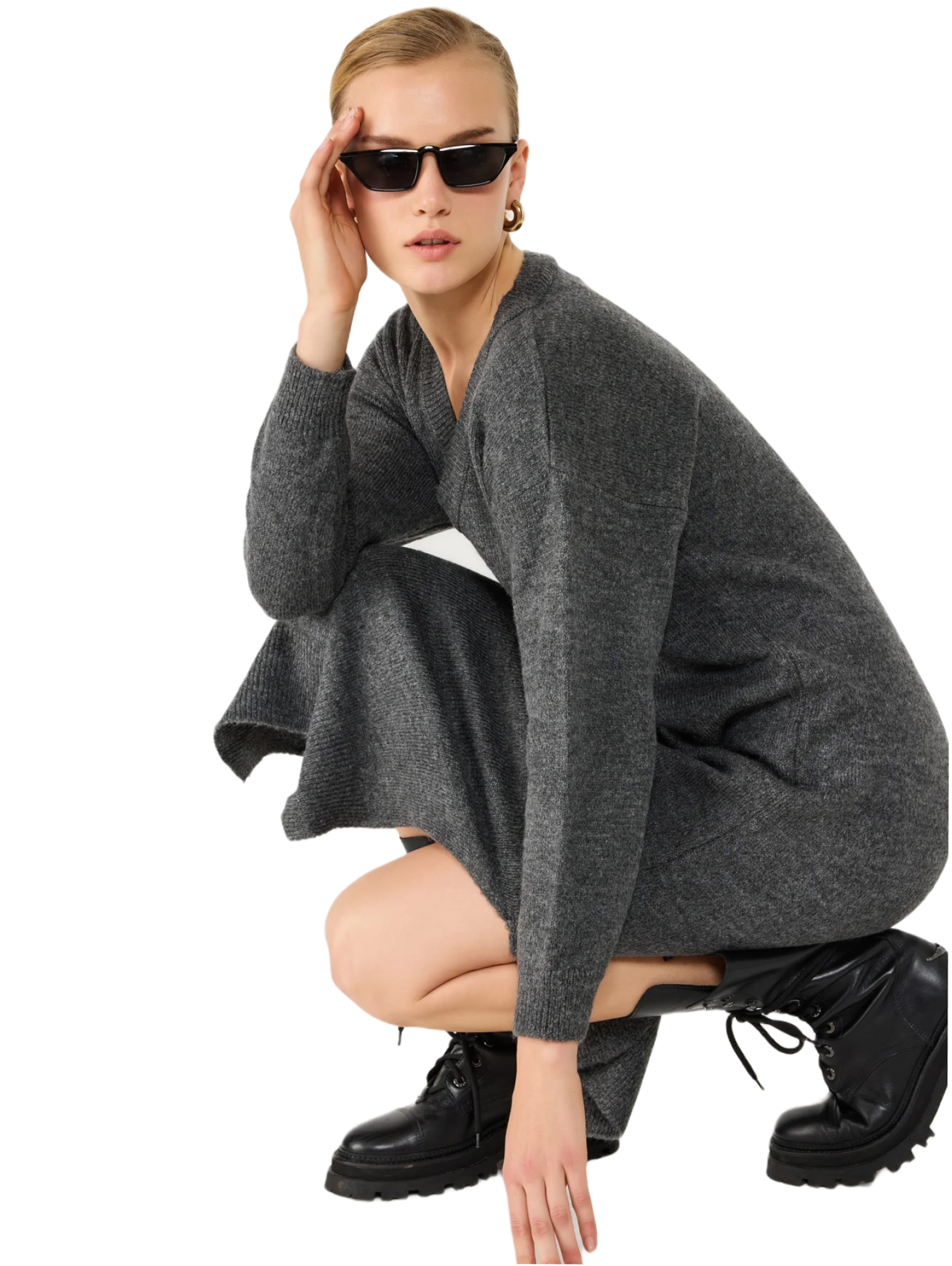 No Matter What Knit dress in Grey