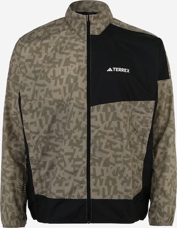 ADIDAS TERREX Athletic Jacket 'Trail' in Beige: front