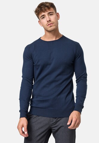 Pull-over 'Gamal' INDICODE JEANS en bleu : devant