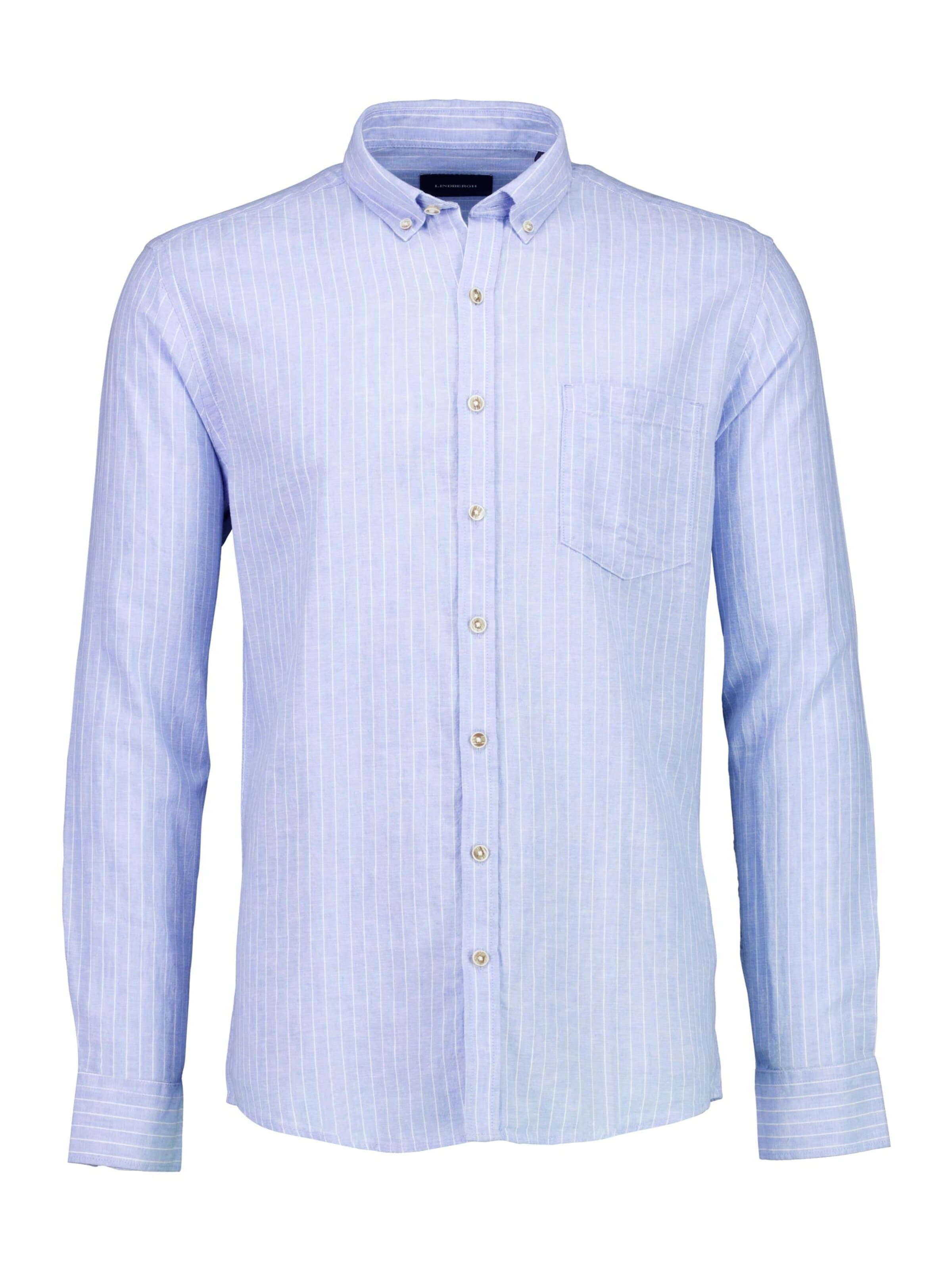 Coupe regular Chemise Lindbergh en bleu : devant
