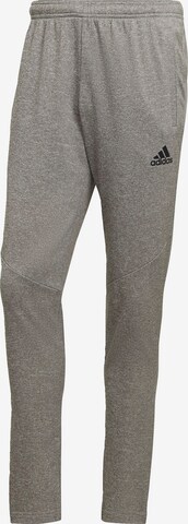 ADIDAS SPORTSWEAR Workout Pants 'Game and Go' in Grey: front
