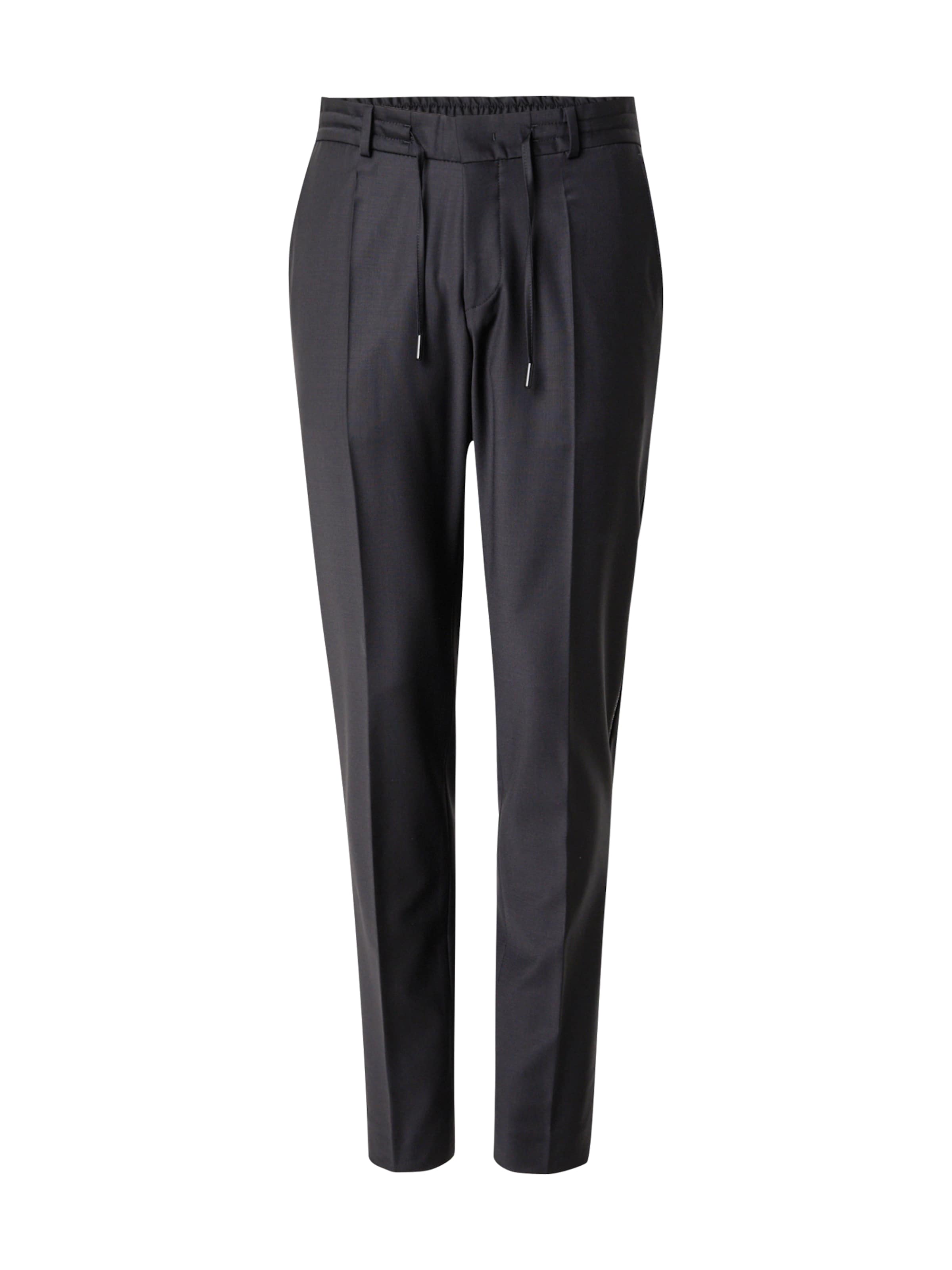 Karl Lagerfeld Slimfit Παντελόνι με τσάκιση σε μαύρο: μπροστά