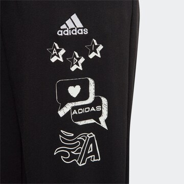 ADIDAS PERFORMANCE Tapered Workout Pants 'Brand Love' in Black