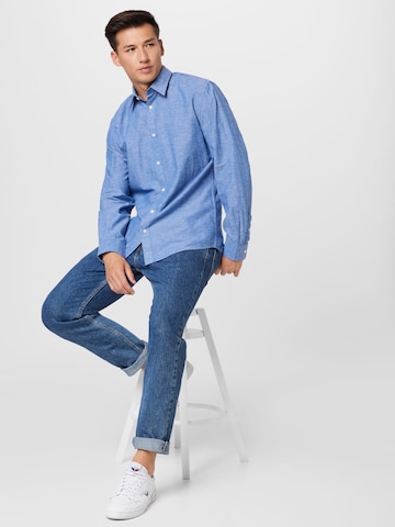SELECTED HOMME - Ajuste estrecho Camisa de negocios en azul