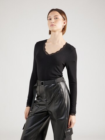 mbym Shirt 'Fanelli-M' in Schwarz: Vorderseite