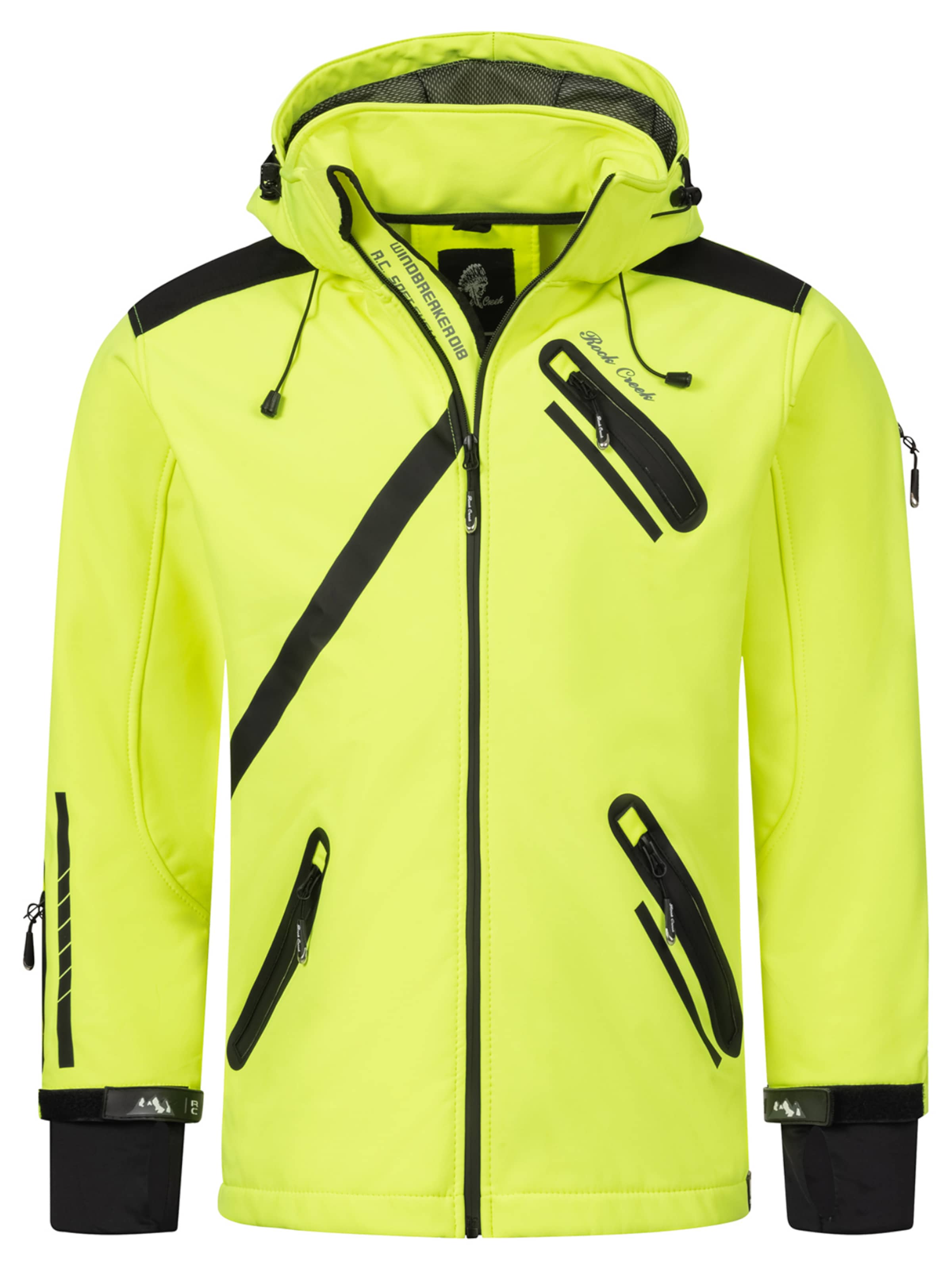 Rock Creek Outdoorjacke in Gelb: Vorderseite