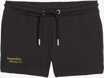 Regular Pantalon 'Essential' Superdry en noir : devant
