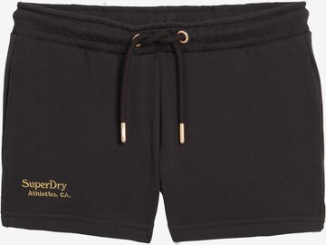 Superdry Regular Broek 'Essential' in Zwart: voorkant