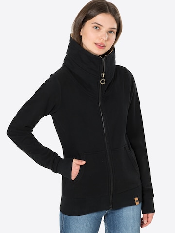 Fli Papigu Sweat jacket 'Beast Mode' in Black: front