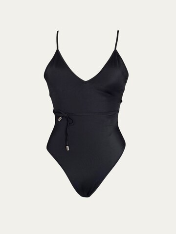 Billie Swim Triangel Badpak 'Sardegna One Piece' in Zwart: voorkant