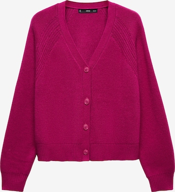 MANGO Knit Cardigan 'Basta' in Pink: front