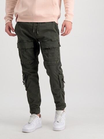 ALPHA INDUSTRIES - Tapered Calças cargo em cinzento