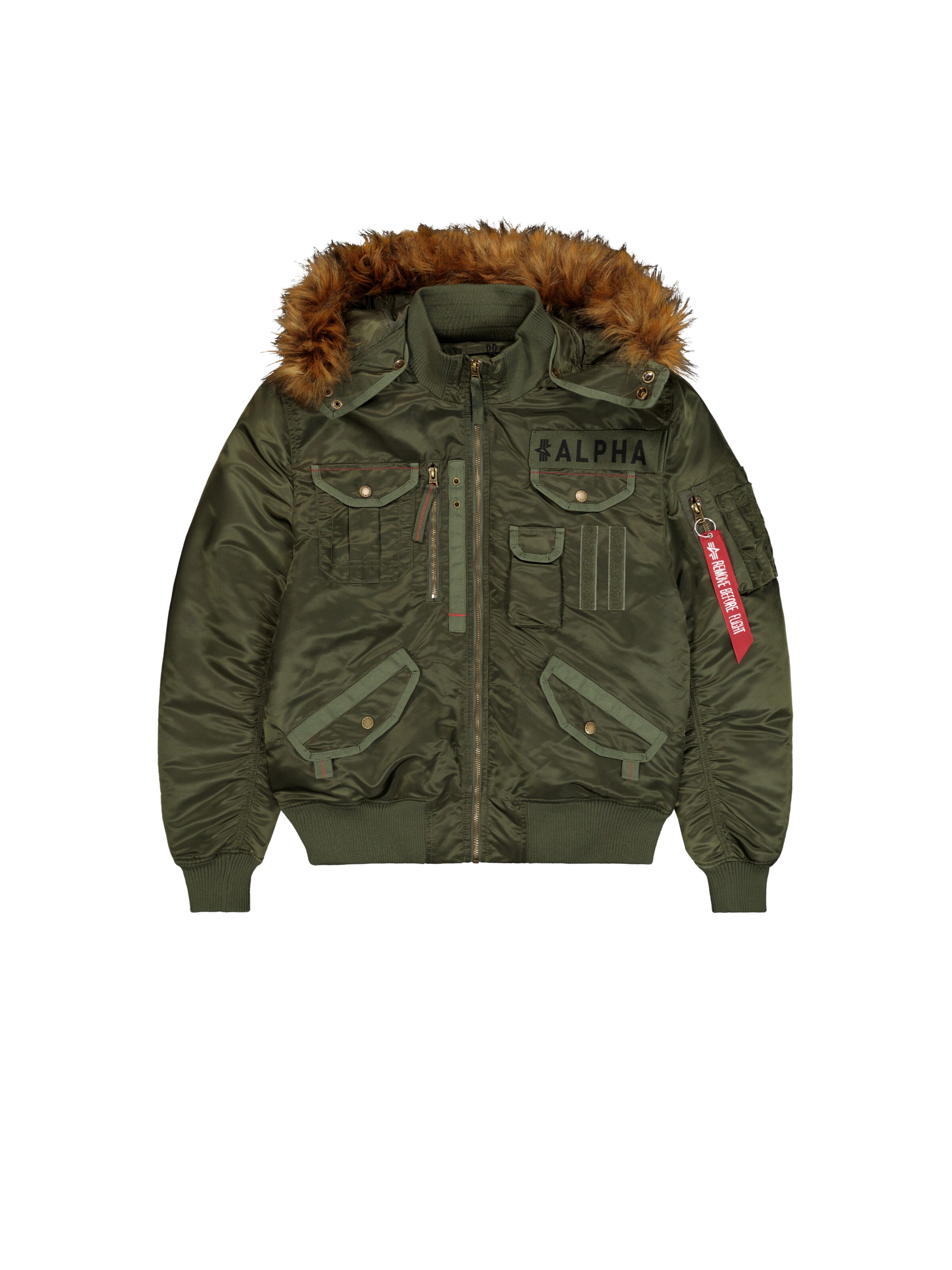 ALPHA INDUSTRIES Between-Season Jacket 'Deflector' in Green: front