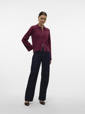 VERO MODA Gebreid vest 'HANNA' in Rood