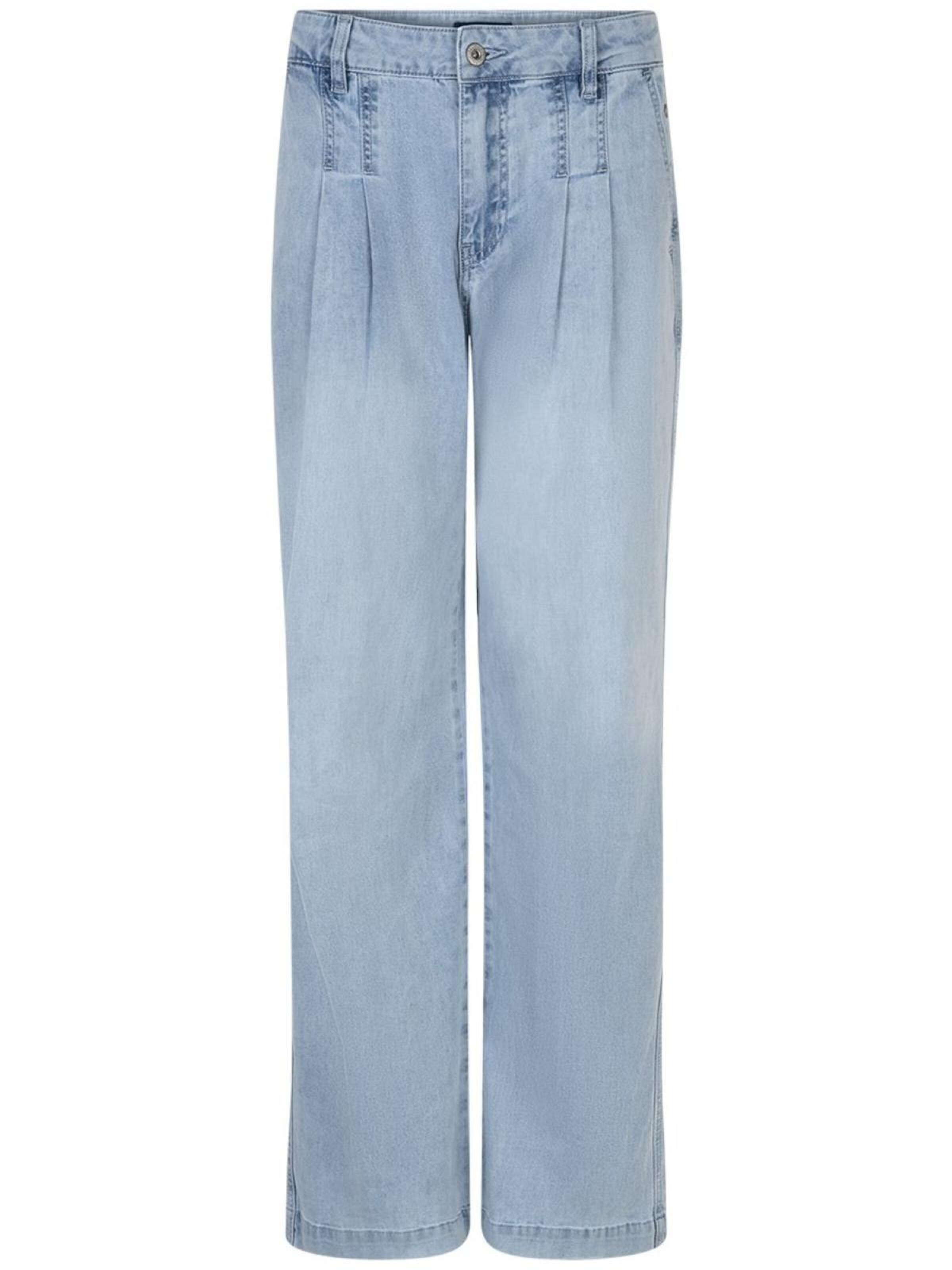 Red Button Regular Jeans 'Red Button Chrissy pleats' in Blauw: voorkant