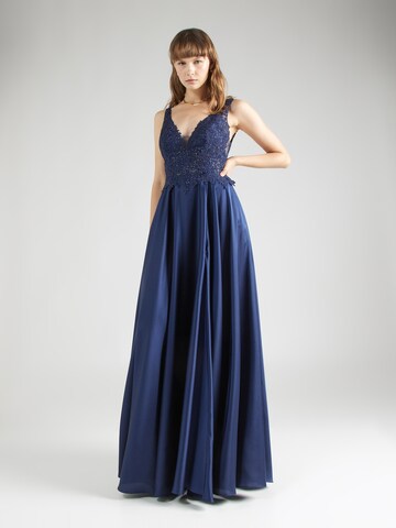 mascara Evening Dress in Blue