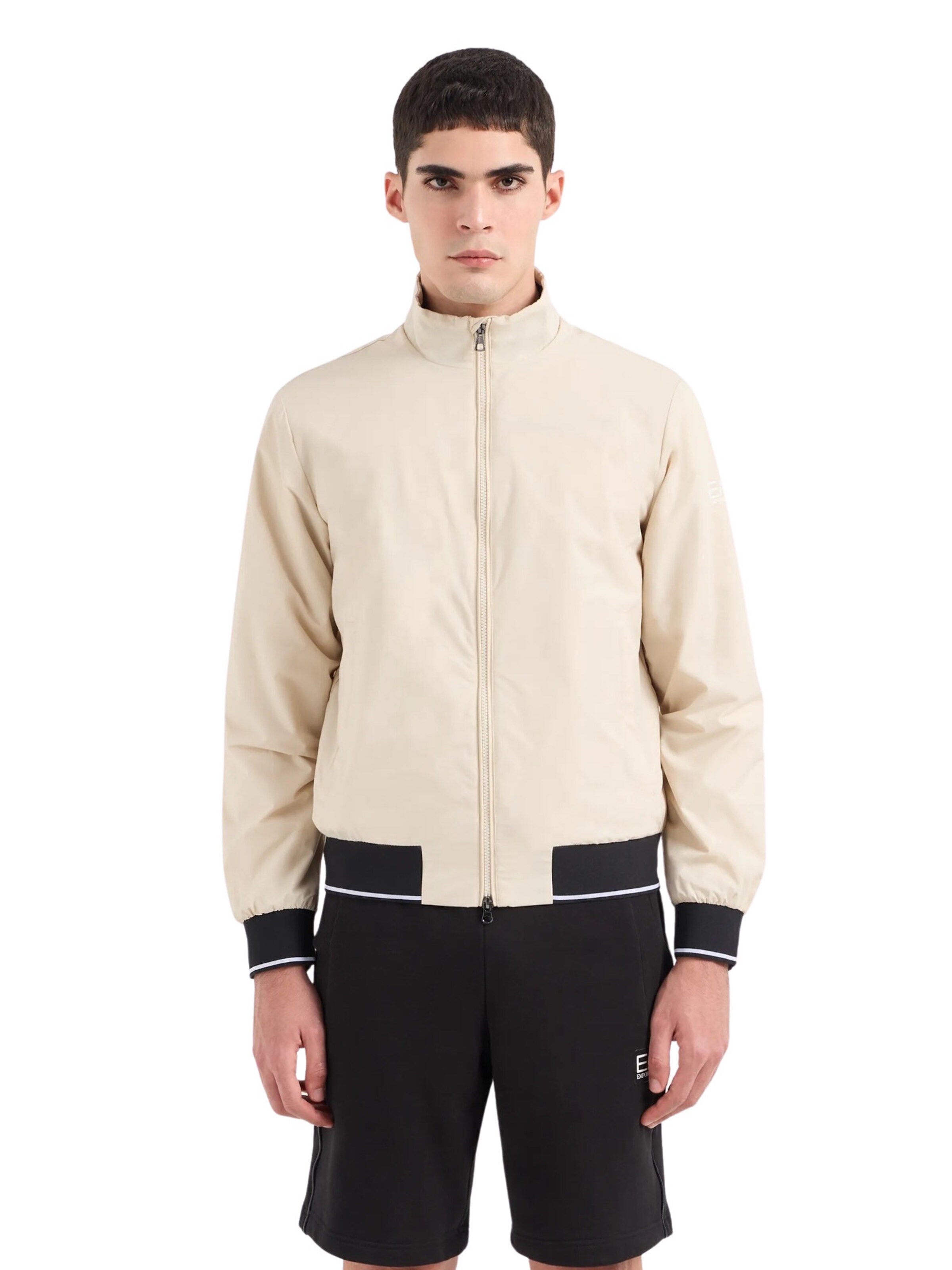 Giacca di mezza stagione di EA7 Emporio Armani in beige: frontale