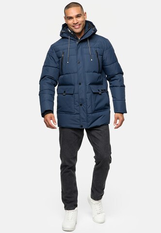 INDICODE JEANS Winter Jacket 'Wess' in Blue