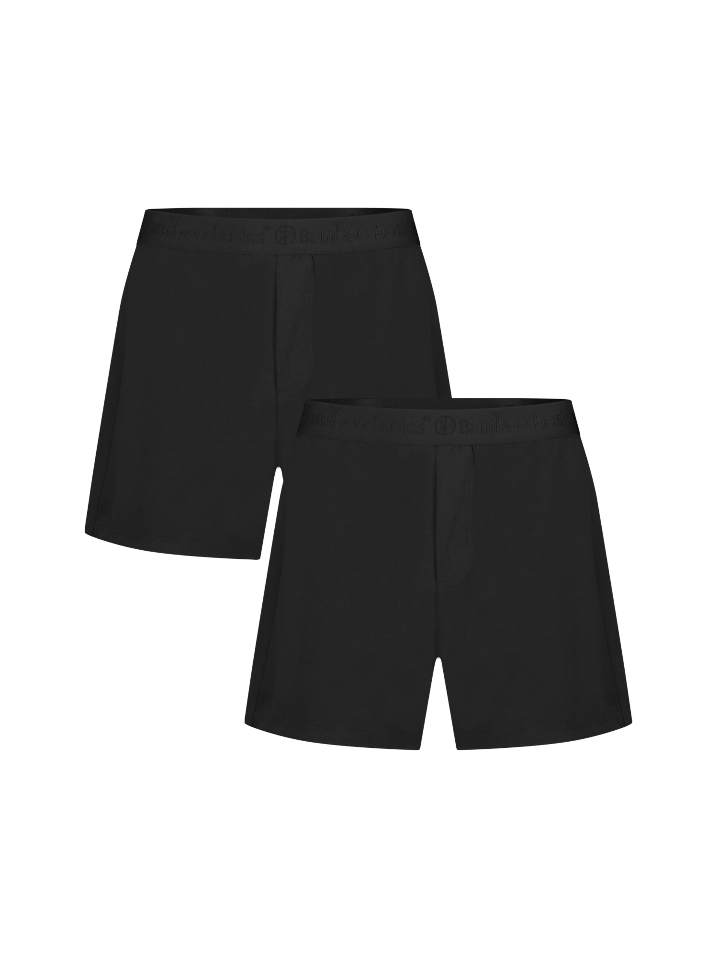 Bamboo basics Boxershorts 'Kay' in Zwart: voorkant
