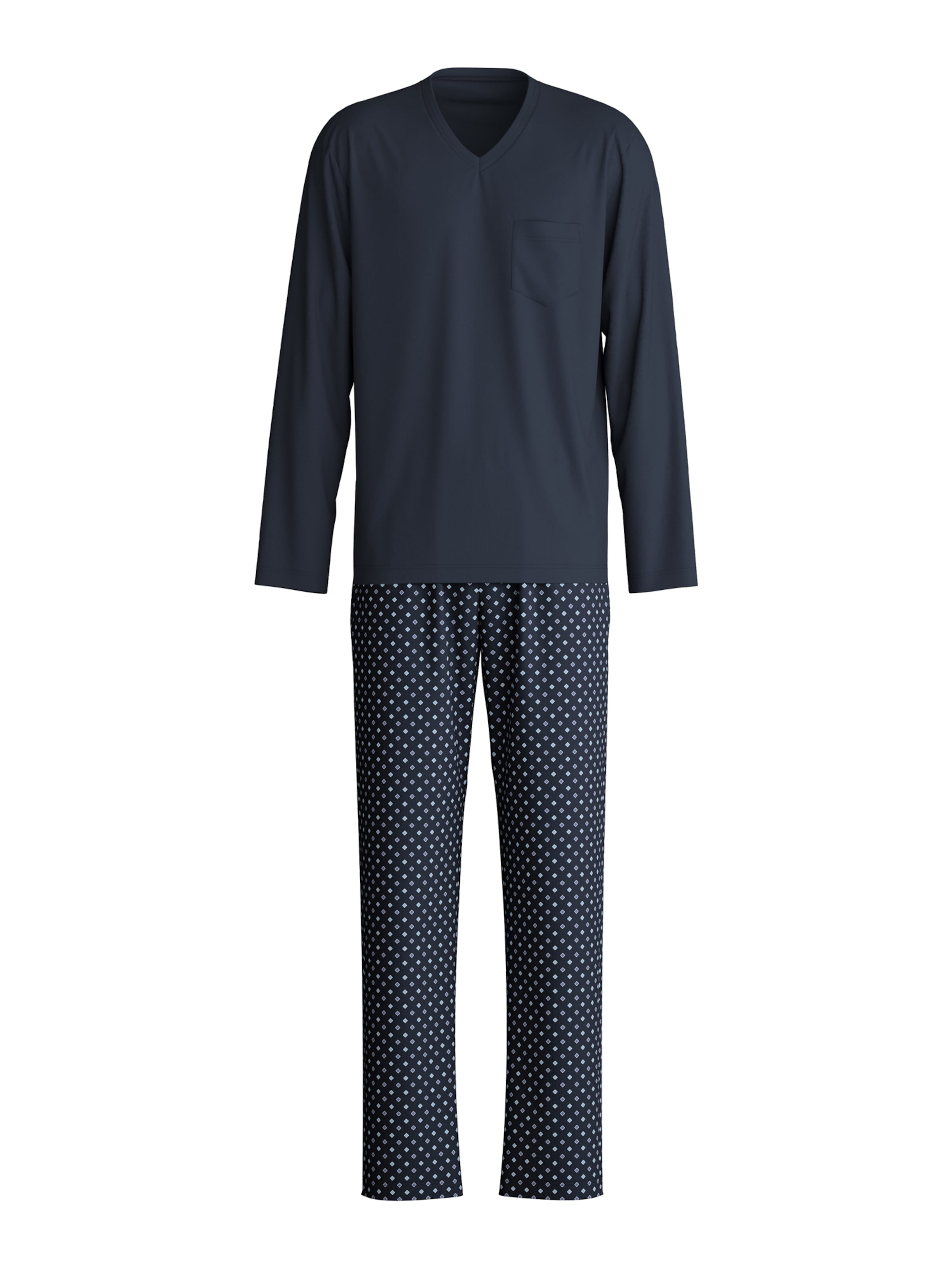 CALIDA Pyjamas lång i blå: framsida