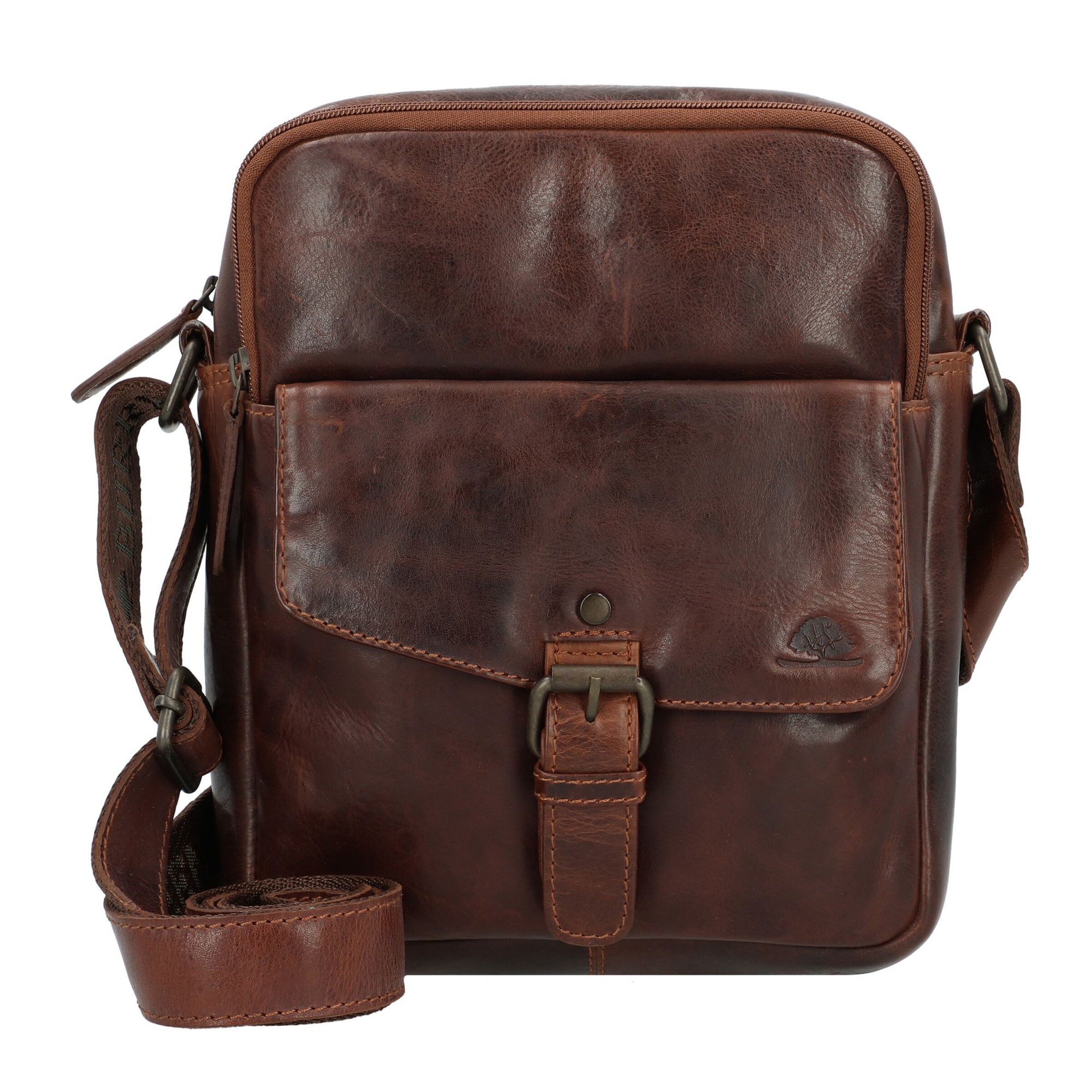 GREENBURRY Schoudertas 'Rugged' in Bruin: voorkant