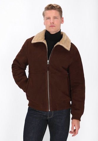 Veste mi-saison DreiMaster Vintage en marron : devant