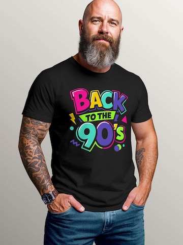 MoonWorks Shirt 'Back to 90s'‌‌‌‌‌ in Schwarz: Vorderseite