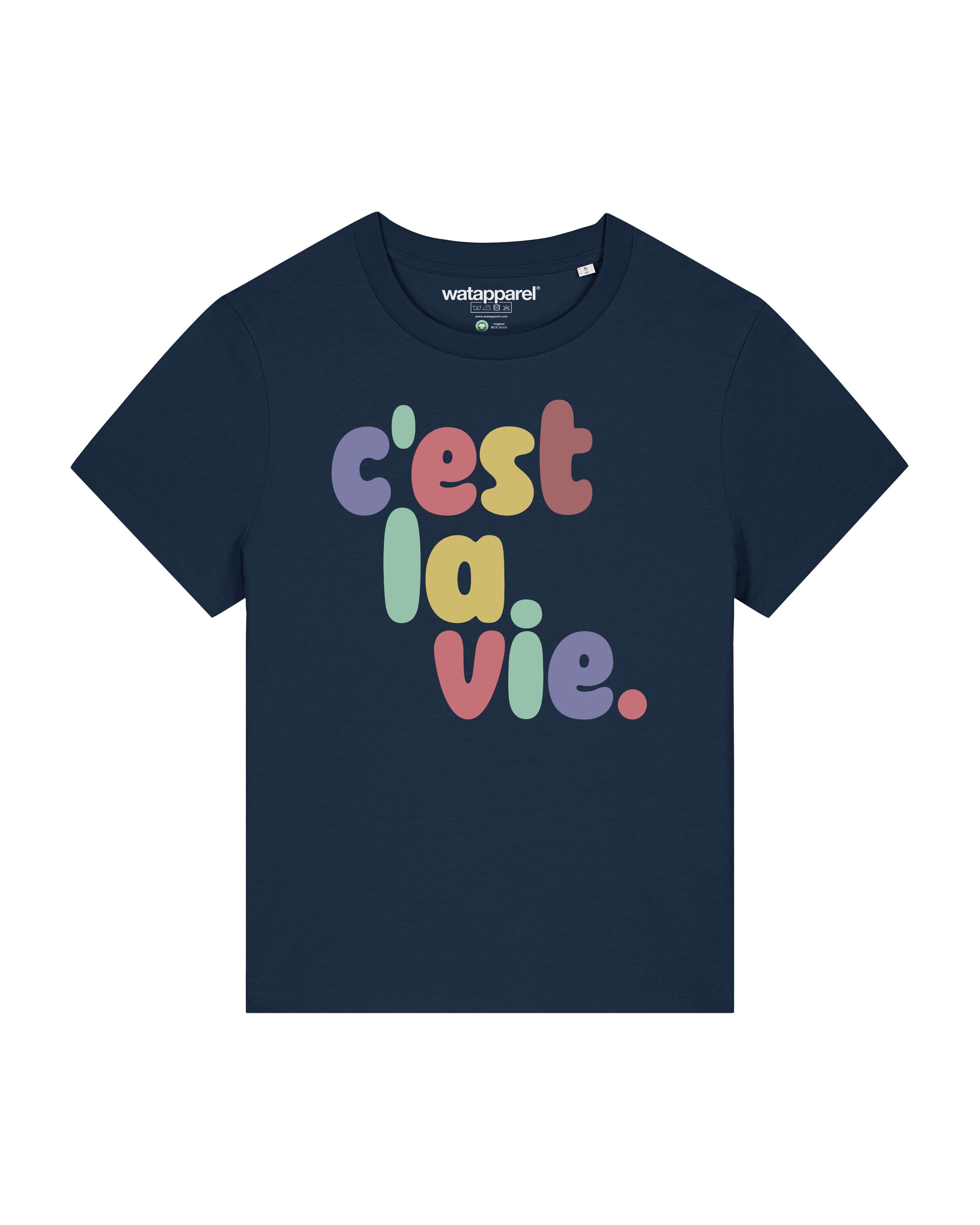 T-shirt Watapparel en bleu : devant