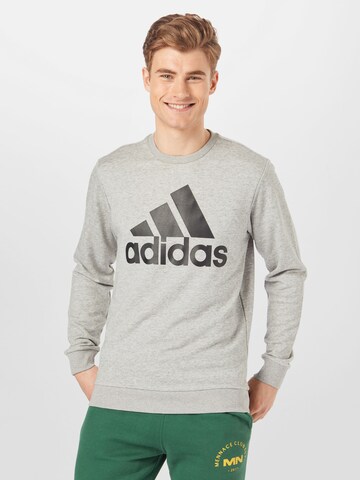 ADIDAS SPORTSWEAR Athletic Sweatshirt 'Essentials Big Logo' in Grey: front