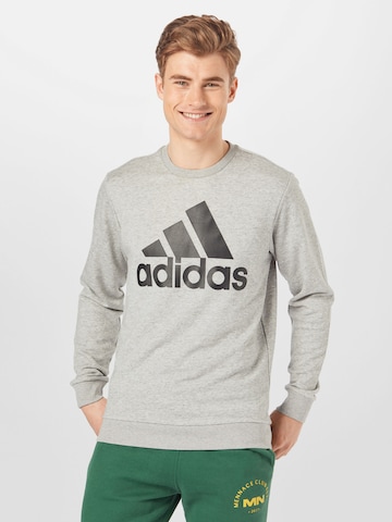 ADIDAS SPORTSWEAR Sportovní mikina 'Essentials Big Logo' – šedá: přední strana