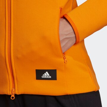 ADIDAS SPORTSWEAR Athletic Zip-Up Hoodie in Orange