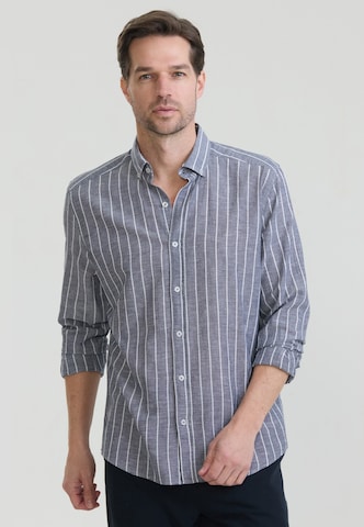 Felix Hardy Regular fit Zakelijk overhemd in Grijs: voorkant