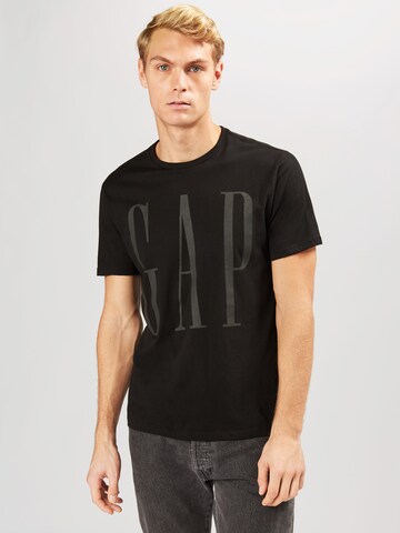 GAP Regular fit Majica | črna barva: sprednja stran