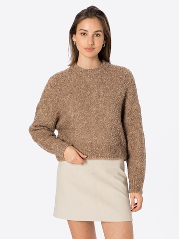 PIECES Sweater 'CATHERINE' in Brown: front