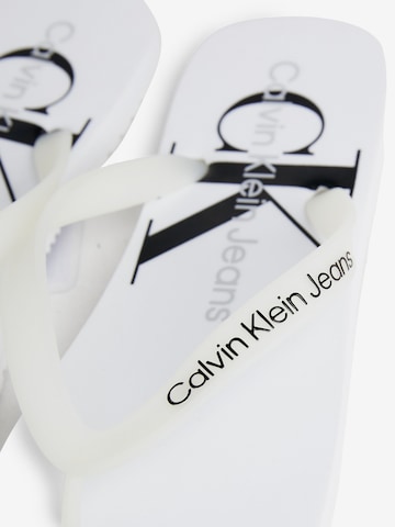 Calvin Klein Jeans T-Bar Sandals in White