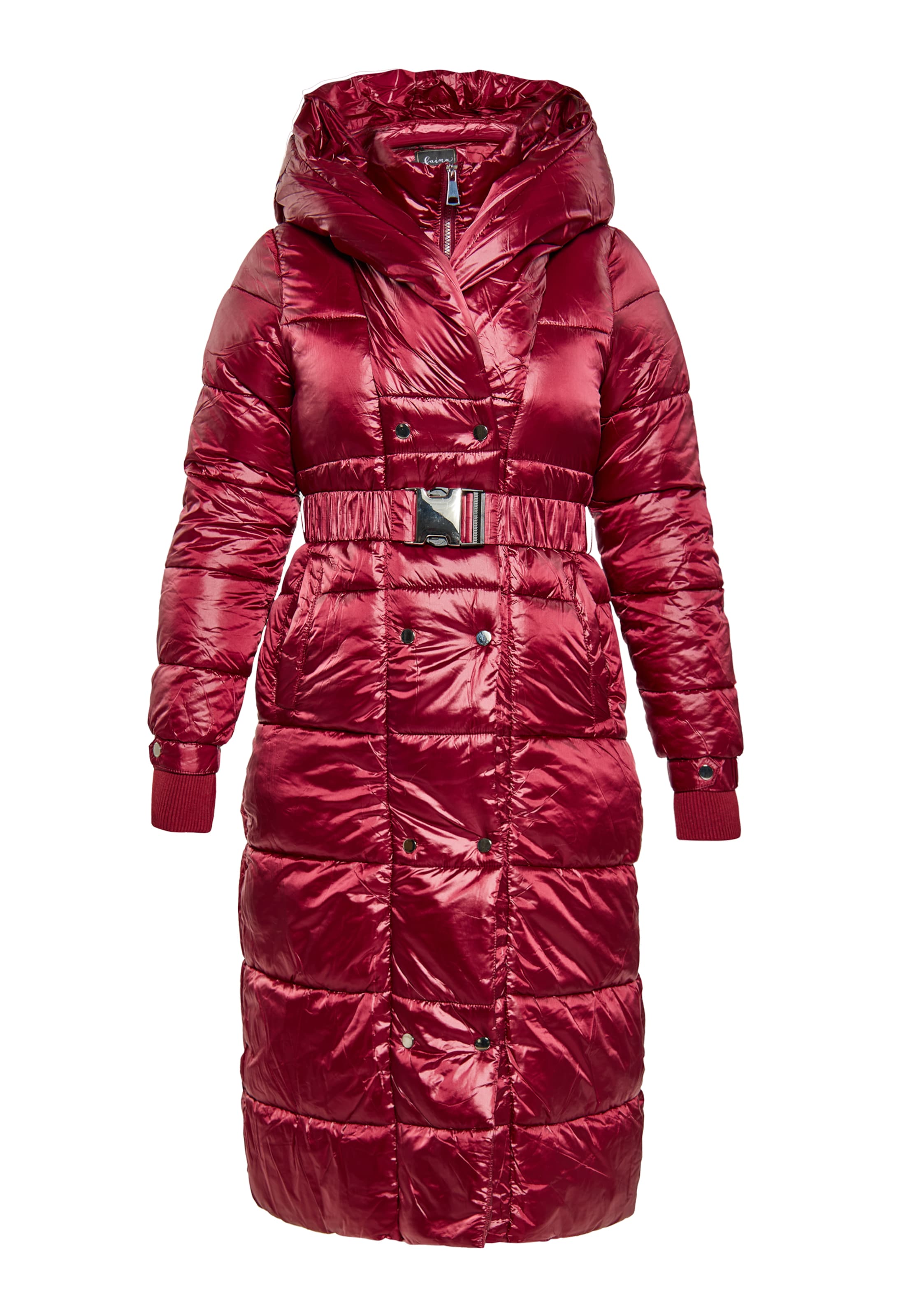 faina Pitkä talvitakki värissä punainen: etupuoli