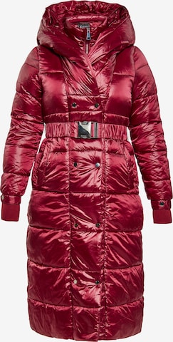 Manteau d’hiver faina en rouge : devant